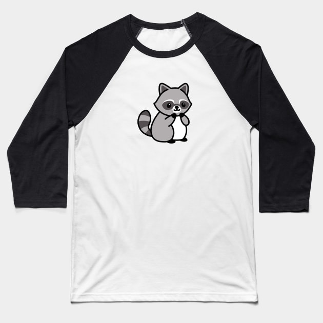 Raccoon Baseball T-Shirt by littlemandyart